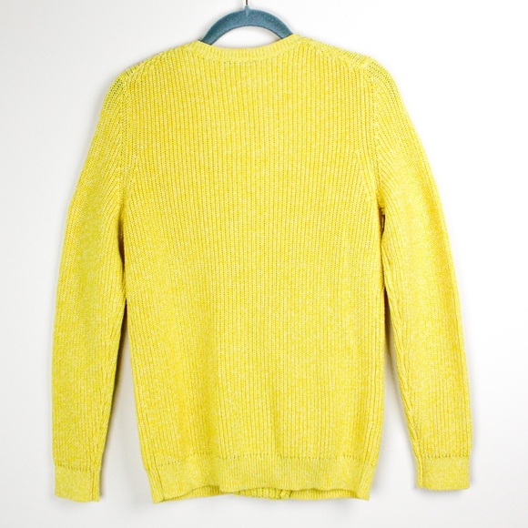 Talbots Daffodil Yellow Cotton Medium Knit Sweater - Picture 3 of 8